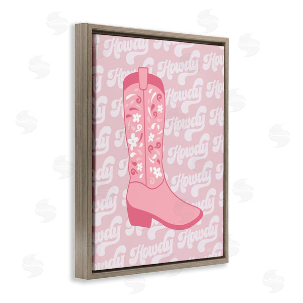 Stupell Industries Natalie Carpentieri | Pastel Cowgirl Boot Howdy Wall Art