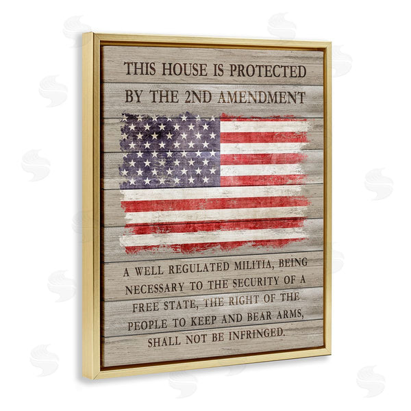 Stupell Industries Natalie Carpentieri | Patriotic Second Amendment Flag