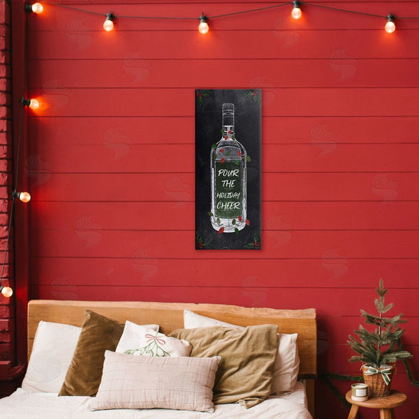 Stupell Industries Natalie Carpentieri | Pour Holiday Cheer Bottle Wall Art