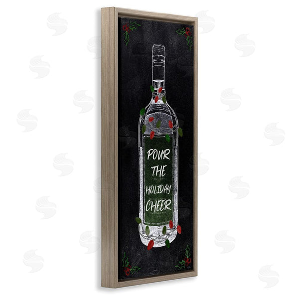 Stupell Industries Natalie Carpentieri | Pour Holiday Cheer Bottle Wall Art