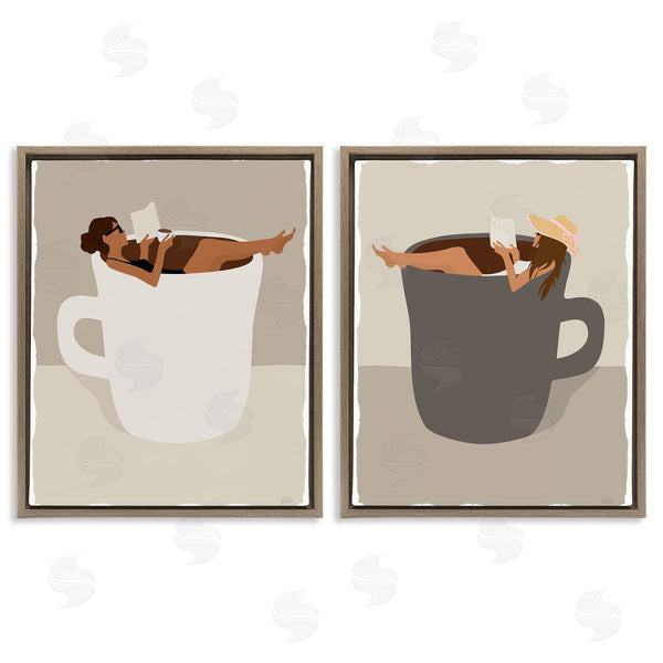 Stupell Industries Natalie Carpentieri | Reading & Morning Coffee