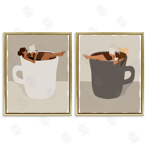 Stupell Industries Natalie Carpentieri | Reading & Morning Coffee