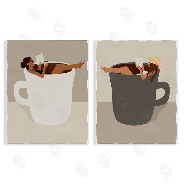 stupell industries Natalie Carpentieri | Reading & Morning Coffee