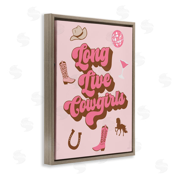 Stupell Industries Natalie Carpentieri | Retro Long Live Cowgirls Wall Art