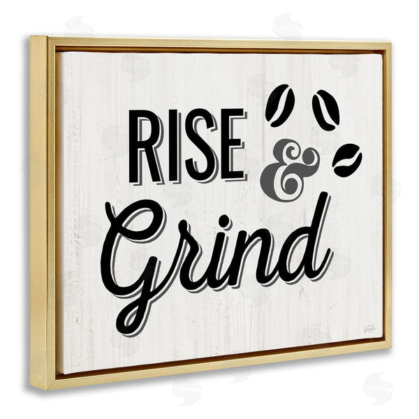 Stupell Industries Natalie Carpentieri | Rise & Grind Coffee Beans Wall Art
