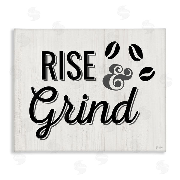stupell industries Natalie Carpentieri | Rise & Grind Coffee Beans Wall Art