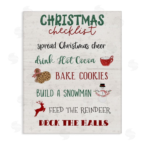 stupell industries Natalie Carpentieri | Rustic Christmas Checklist Wall Art