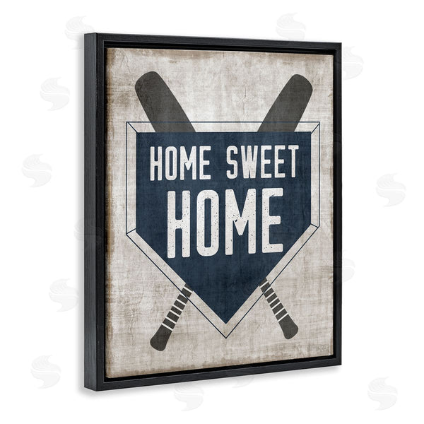 Stupell Industries Natalie Carpentieri | Rustic Sweet Home Baseball Bats & Base Plate Wall Art