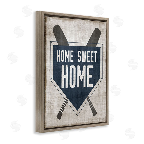 Stupell Industries Natalie Carpentieri | Rustic Sweet Home Baseball Bats & Base Plate Wall Art