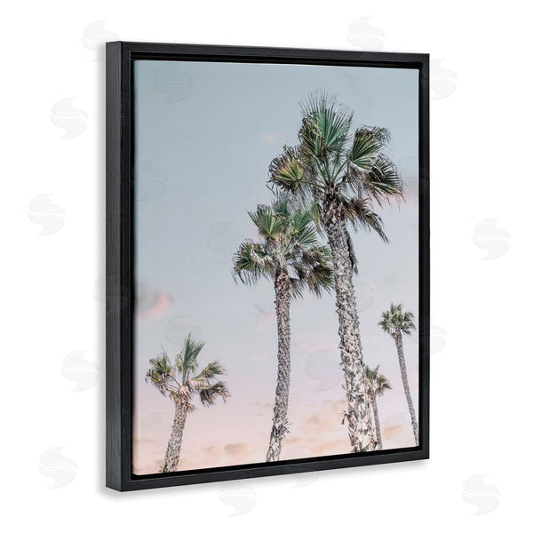 Stupell Industries Natalie Carpentieri | Tall Tropical Palm Trees Clear Sunset Sky Wall Art