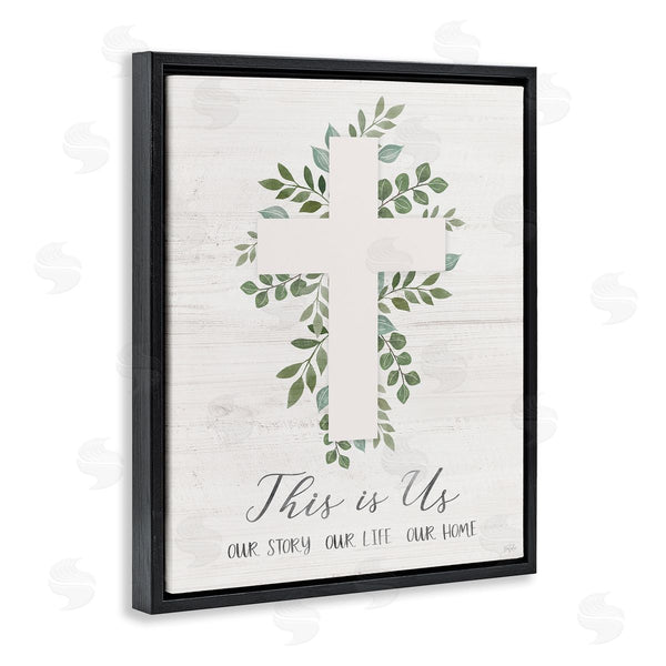 Stupell Industries Natalie Carpentieri | This Is Us Botanical Cross Symbol Wall Art