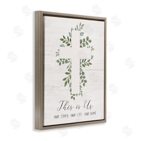 Stupell Industries Natalie Carpentieri | This Is Us Botanical Cross Symbol Wall Art