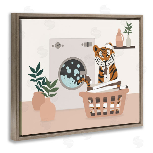 Stupell Industries Natalie Carpentieri | Tiger In Laundry Basket