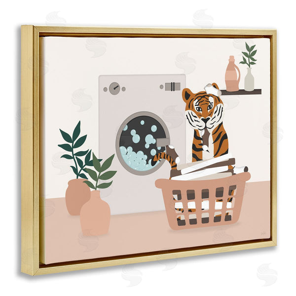 Stupell Industries Natalie Carpentieri | Tiger In Laundry Basket