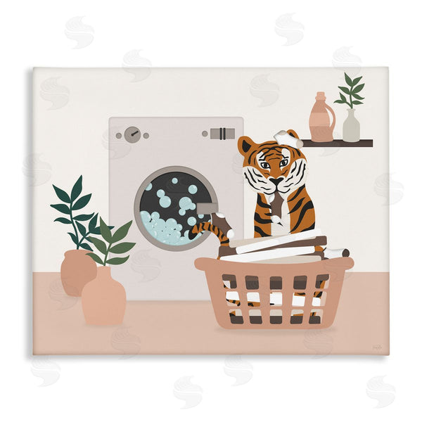 stupell industries Natalie Carpentieri | Tiger in Laundry Basket
