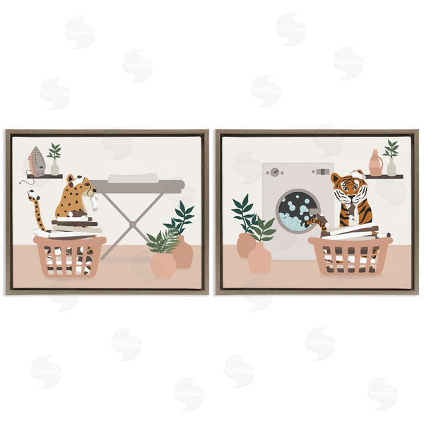 Stupell Industries Natalie Carpentieri | Wild Jungle Cats & Laundry