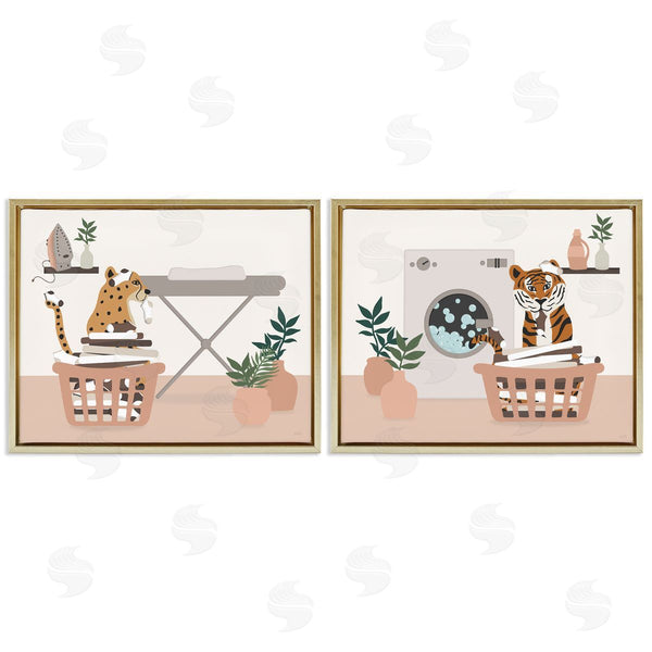 Stupell Industries Natalie Carpentieri | Wild Jungle Cats & Laundry