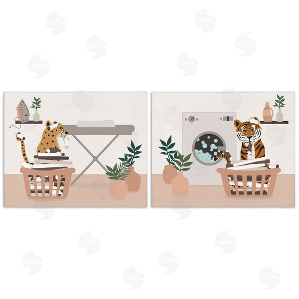 stupell industries Natalie Carpentieri | Wild Jungle Cats & Laundry