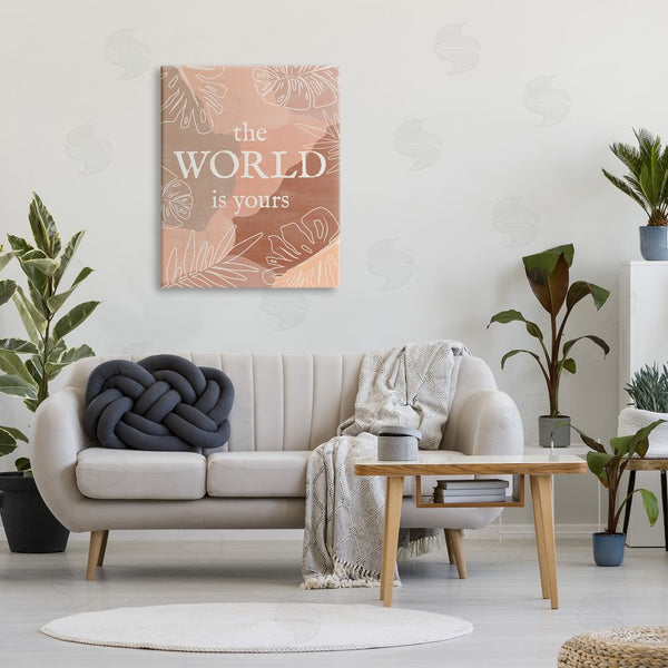 Stupell Industries Natalie Carpentieri | World Is Yours Monstera Plant Boho Blocked Shapes Wall Art