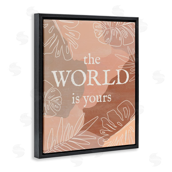 Stupell Industries Natalie Carpentieri | World Is Yours Monstera Plant Boho Blocked Shapes Wall Art