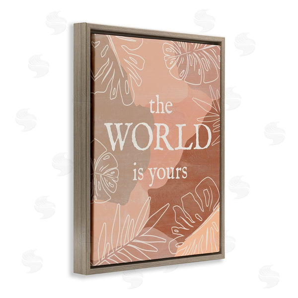Stupell Industries Natalie Carpentieri | World Is Yours Monstera Plant Boho Blocked Shapes Wall Art