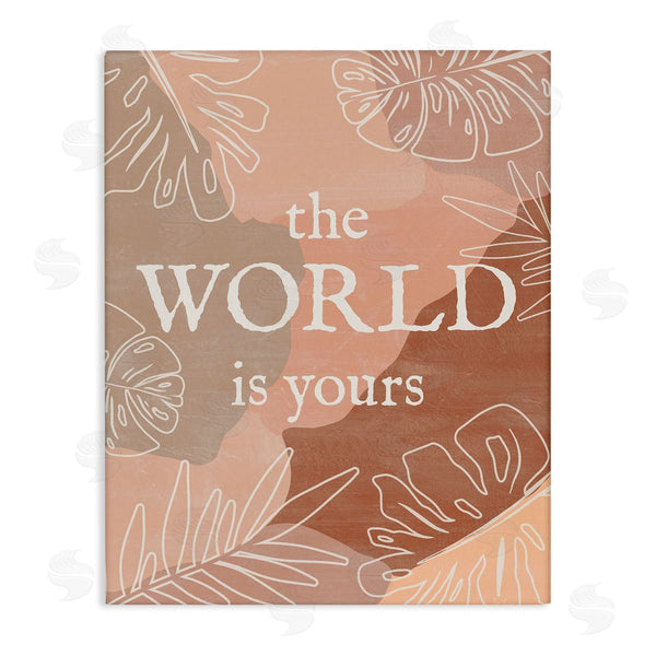 stupell industries Natalie Carpentieri | World Is Yours Monstera Plant Boho Blocked Shapes Wall Art
