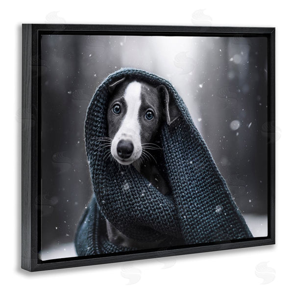Stupell Industries Natalie Grosse | Dog With Winter Scarf Wall Art