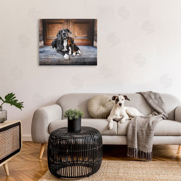 Stupell Industries Natalie Grosse | Dogs On Doorstep Wall Art