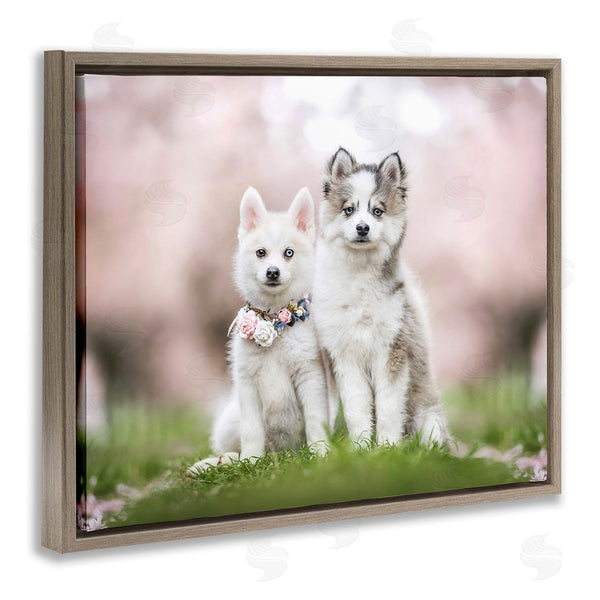 Stupell Industries Natalie Grosse | Husky Puppies In Meadow Wall Art