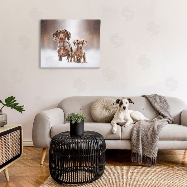 Stupell Industries Natalie Grosse | Playing Puppies In Snow Wall Art