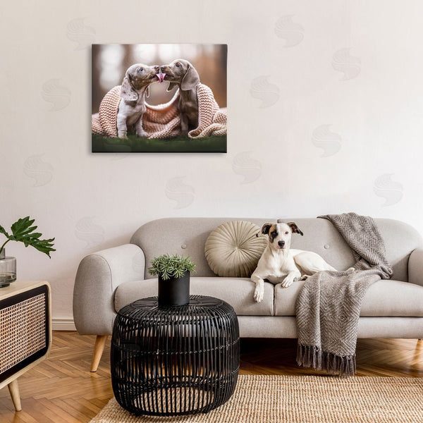 Stupell Industries Natalie Grosse | Puppies With Blanket Wall Art