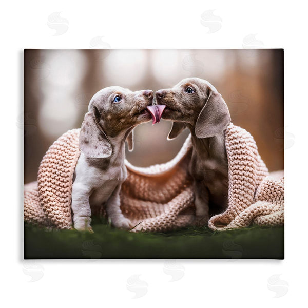 stupell industries Natalie Grosse | Puppies with Blanket Wall Art