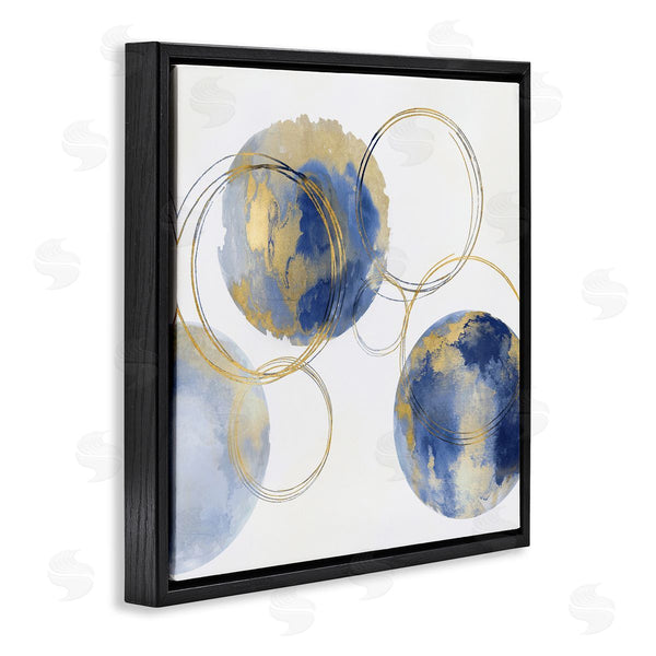 Stupell Industries Natalie Harris | Globe Abstract Shapes And Modern Golden Rings Wall Art