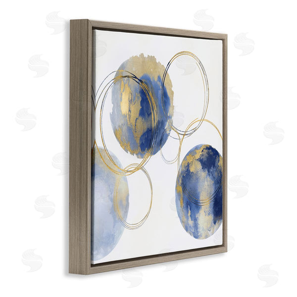 Stupell Industries Natalie Harris | Globe Abstract Shapes And Modern Golden Rings Wall Art