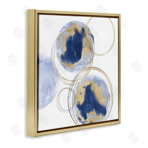 Stupell Industries Natalie Harris | Golden Rings And Circles Abstraction Wall Art