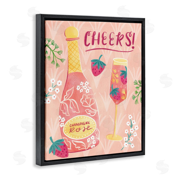 Stupell Industries Natalie Miles | Floral Rose Champagne