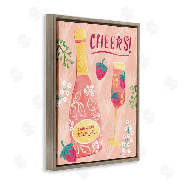 Stupell Industries Natalie Miles | Floral Rose Champagne