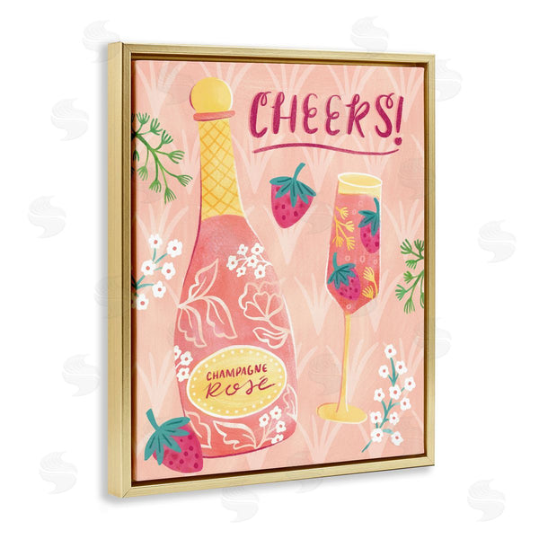 Stupell Industries Natalie Miles | Floral Rose Champagne