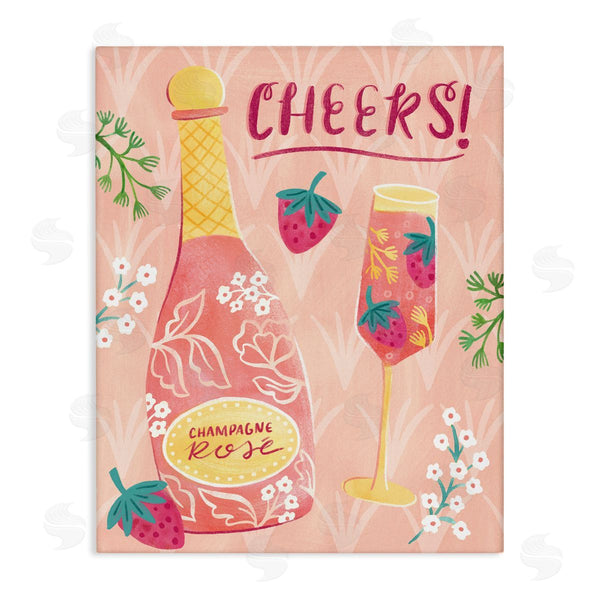 stupell industries Natalie Miles | Floral Rose Champagne