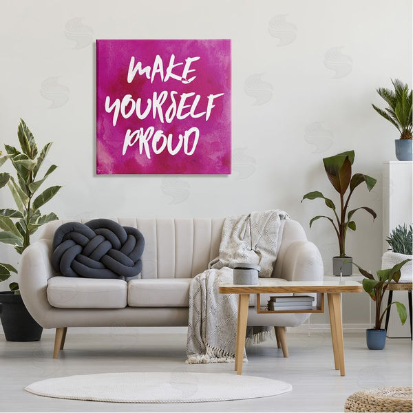 Stupell Industries Natalie Sizemore | Bold Make Yourself Proud Phrase Wall Art