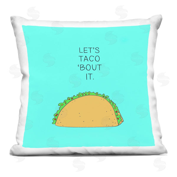 stupell industries Natalie Sizemore | Let's Taco 'Bout It Dinner Food Pun Printed Throw Pillow