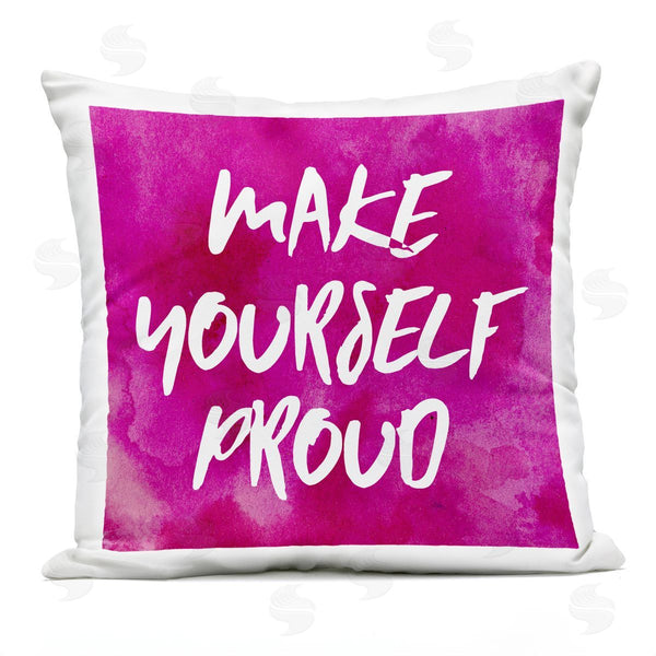Stupell Industries Natalie Sizemore | Pink Make Yourself Proud Phrase Printed Throw Pillow