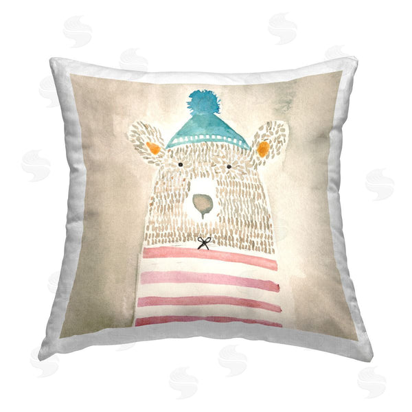 stupell industries Natalie Timbrook | Abstract Patterned Bear Printed Throw Pillow