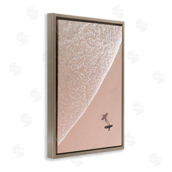 Stupell Industries Nataly White | Beach Surfer Silhouette Wall Art