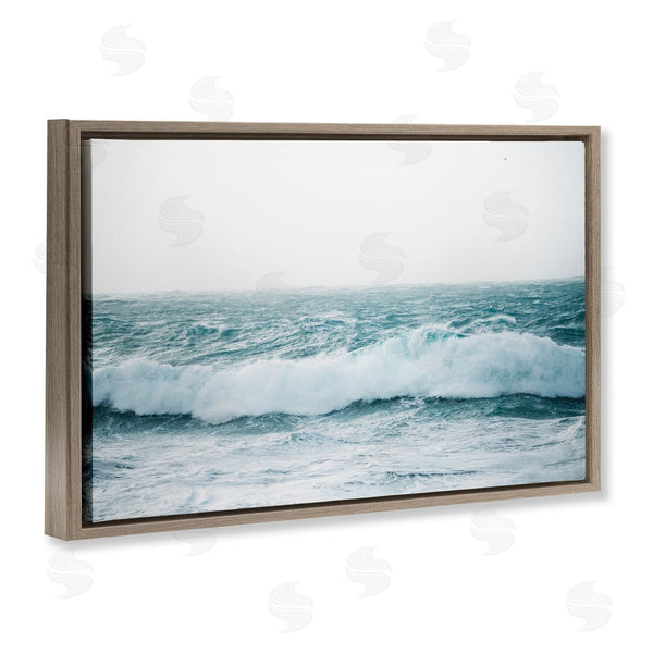 Stupell Industries Nataly White | Beach Waves Horizon Wall Art
