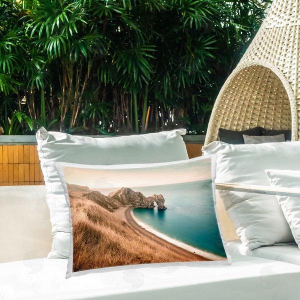 Stupell Industries Nataly White | Beach With Arched Cove