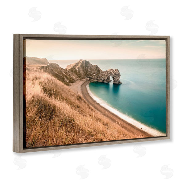 Stupell Industries Nataly White | Beach With Arched Cove Wall Art