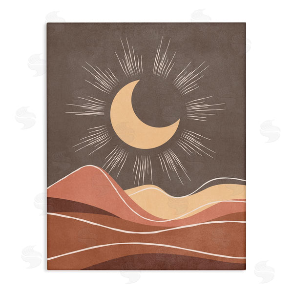stupell industries Nataly White | Boho Moon over Desert Wall Art