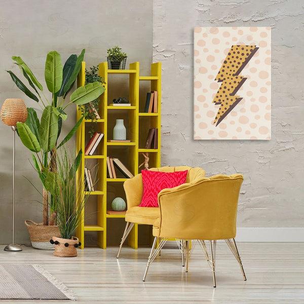 Stupell Industries Nataly White | Dotted Lightning Bolt Wall Art