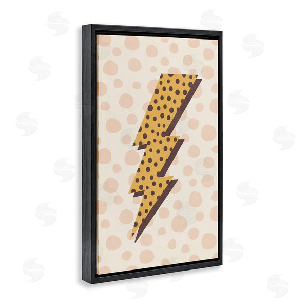 Stupell Industries Nataly White | Dotted Lightning Bolt Wall Art